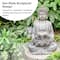 Glitzhome® Zen-Style LED Meditating Buddha Outdoor Fountain